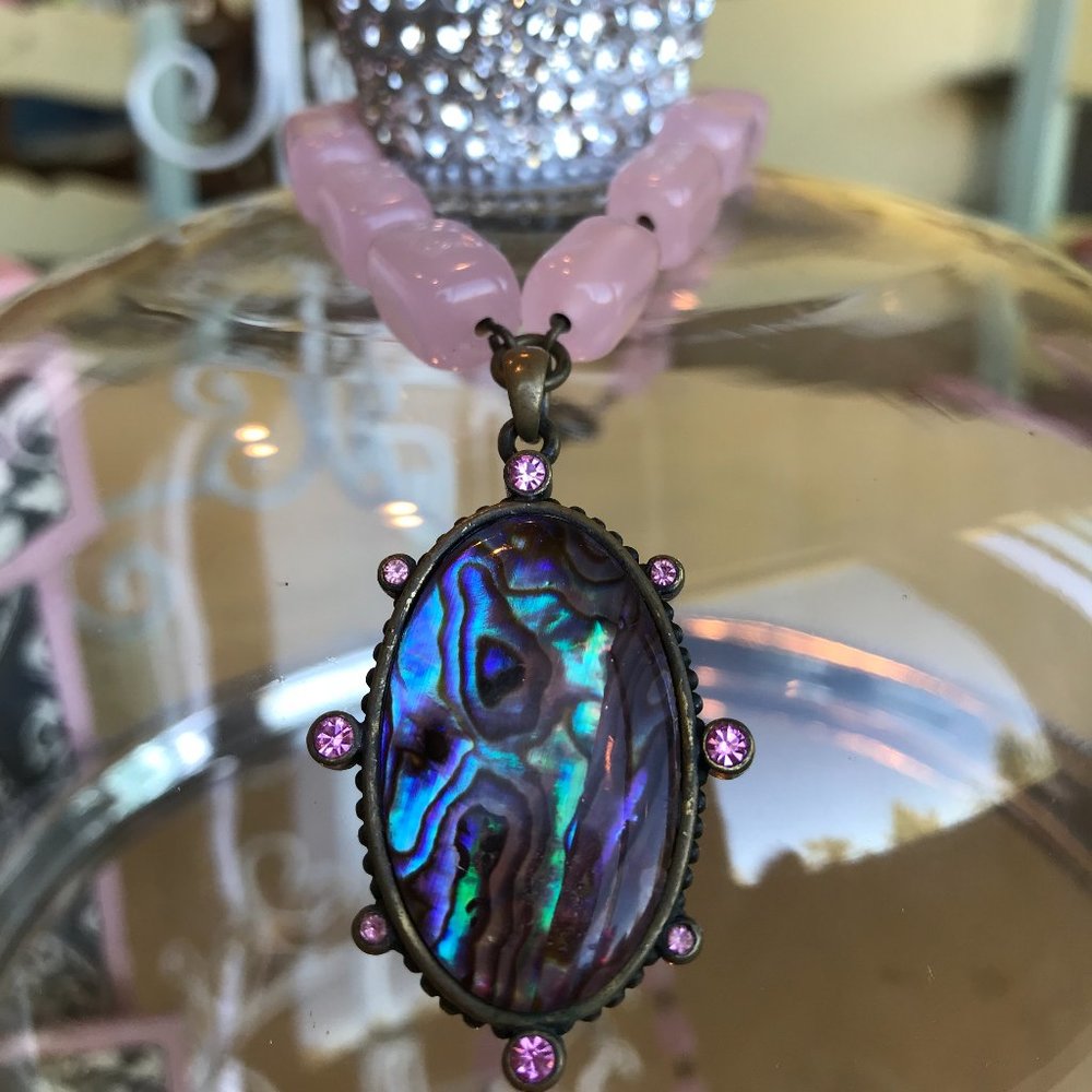 Abalone & Rose Quartz Necklace